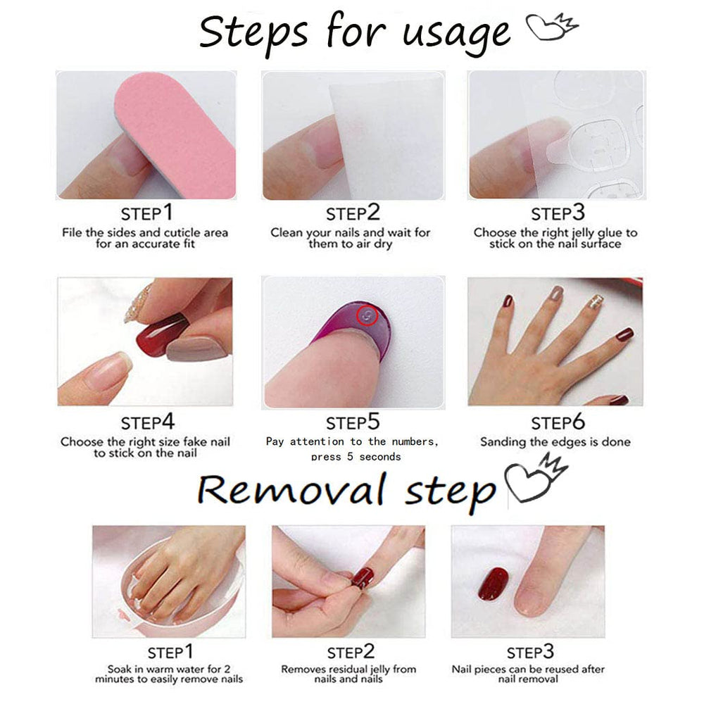 Ongles adhésifs Foccna perles blanches pour délicatesse