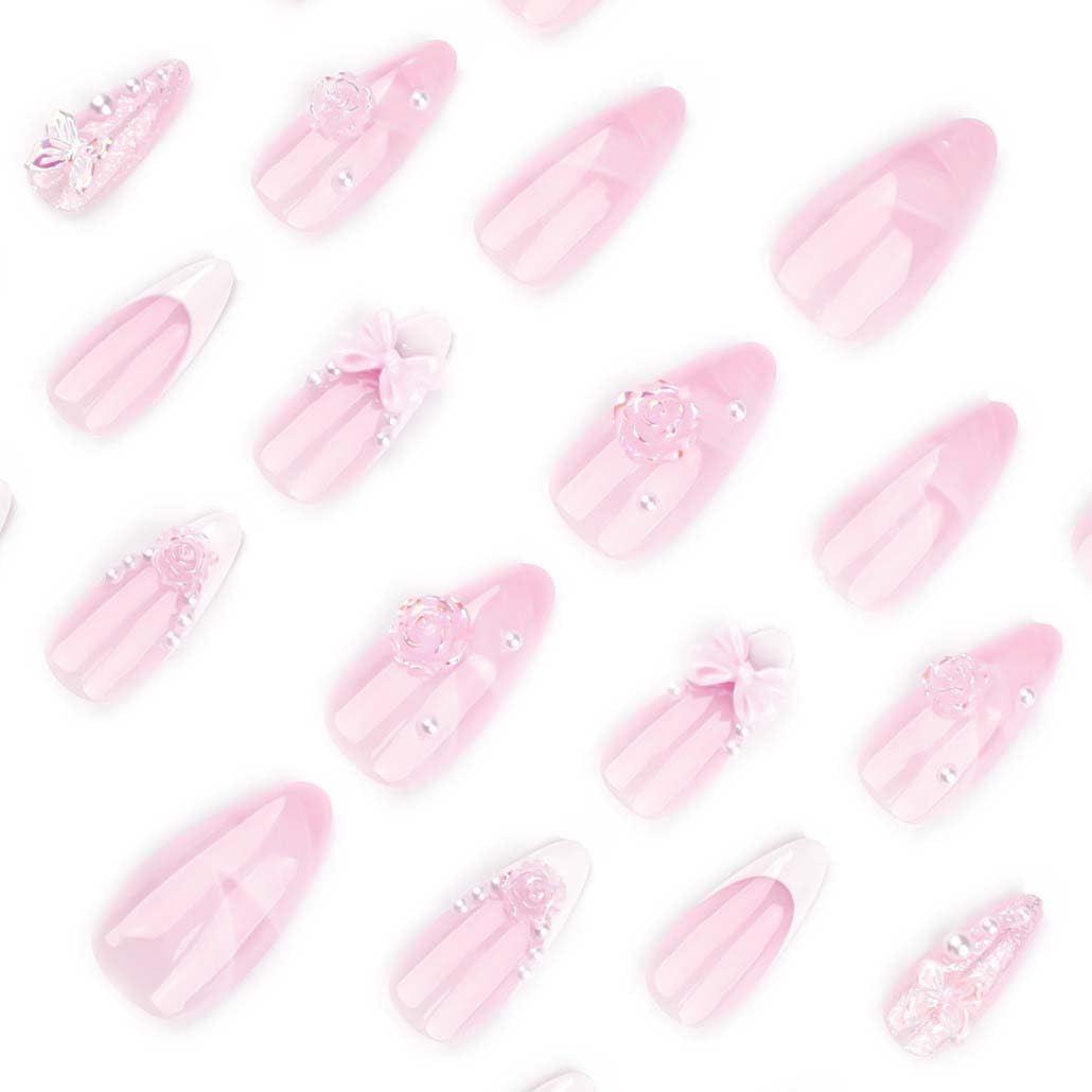 Foccna: ongles brillance rose, effet vernis longue tenue.