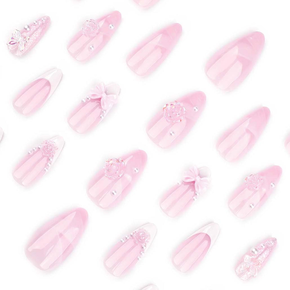 Foccna: ongles brillance rose, effet vernis longue tenue.