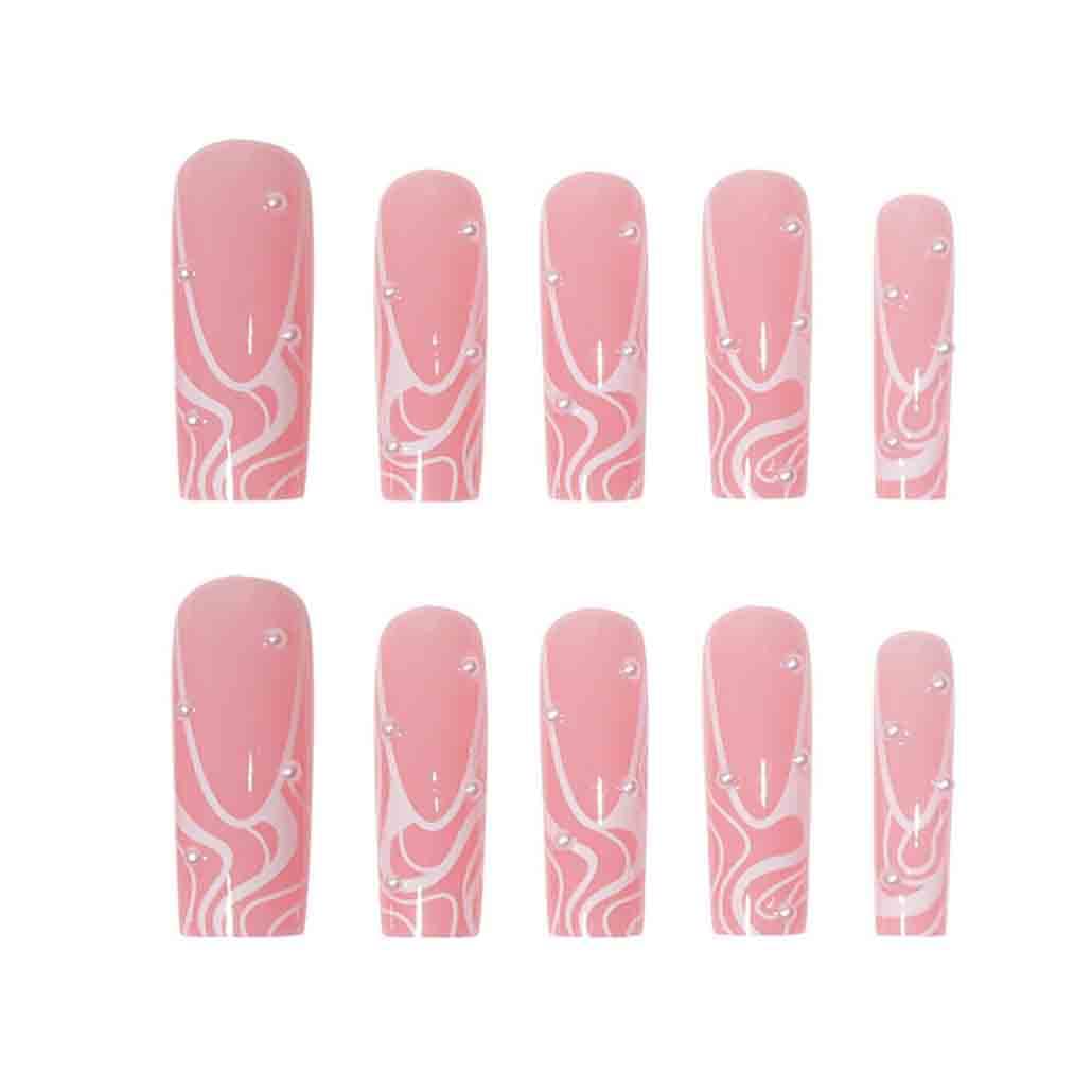 Ongles Foccna perle rose, tenue possible jusqu'à plusieurs semaines.