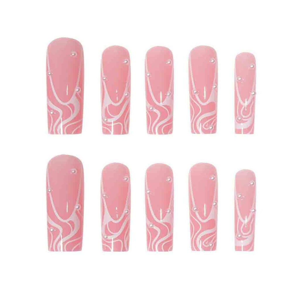Ongles Foccna perle rose, tenue possible jusqu'à plusieurs semaines.