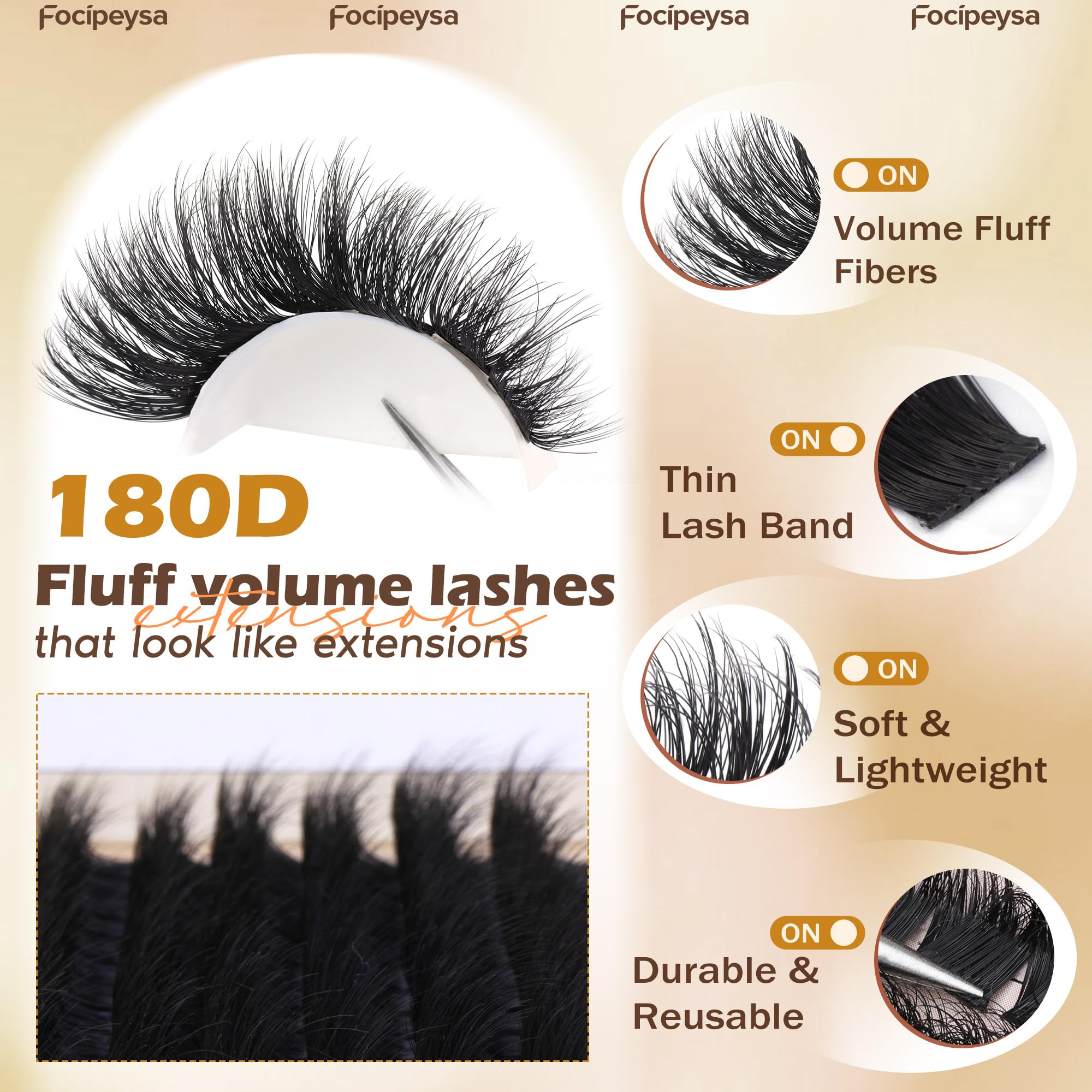 Focipeysa cils boucle-d-noire-matte: aspect naturel et durable.