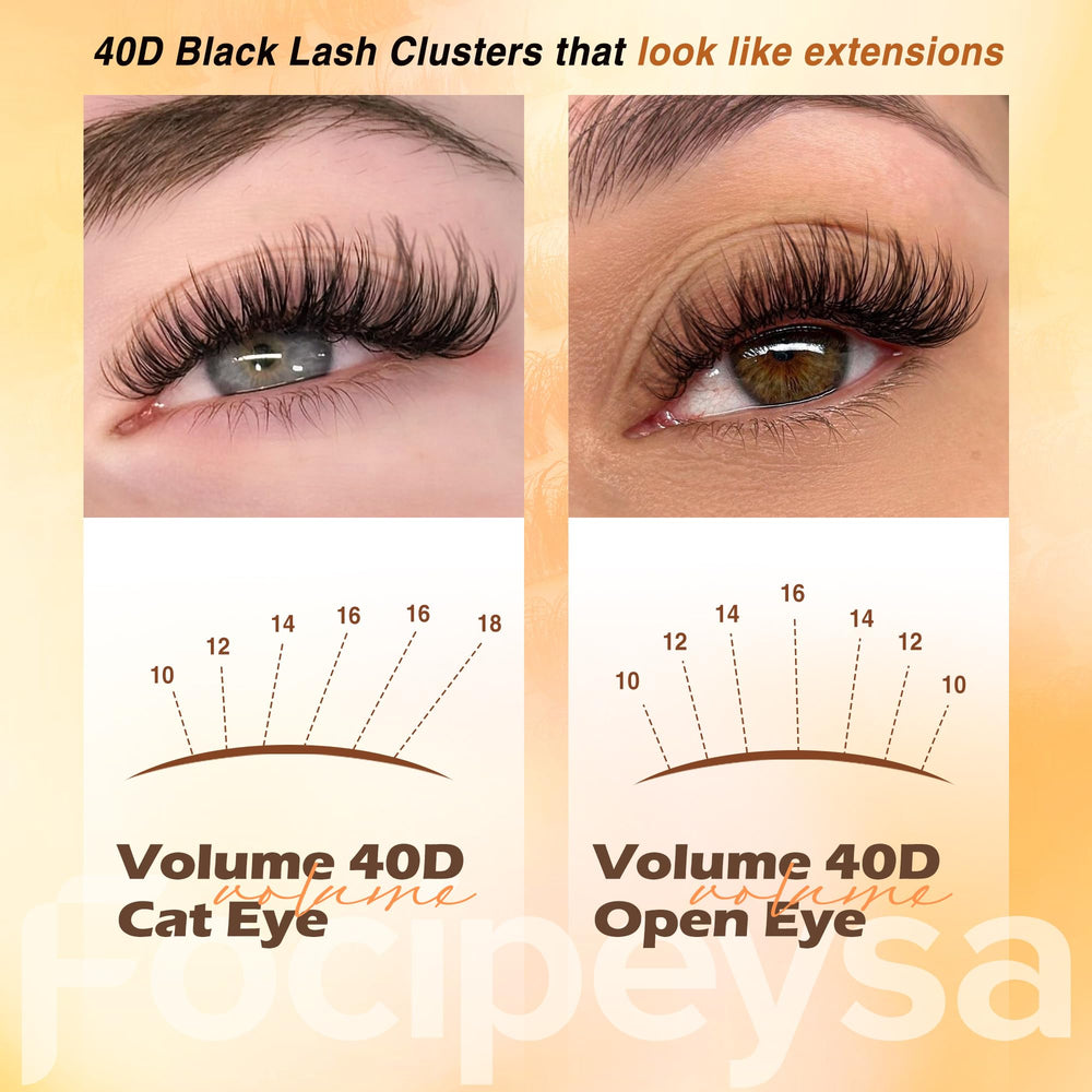 Focipeysa cils en bouquets doux et légers pour un look naturel.