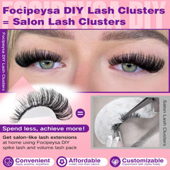 Focipeysa cils ensembles courbe D 10-18mm pour agrandir le regard