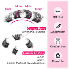 Focipeysa cils extensions 3D effet naturel pour un regard profond.