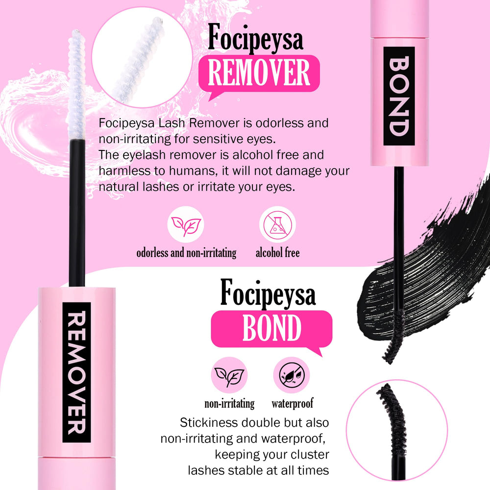 Focipeysa cils groupés 8-16 mm pour variations de longueur