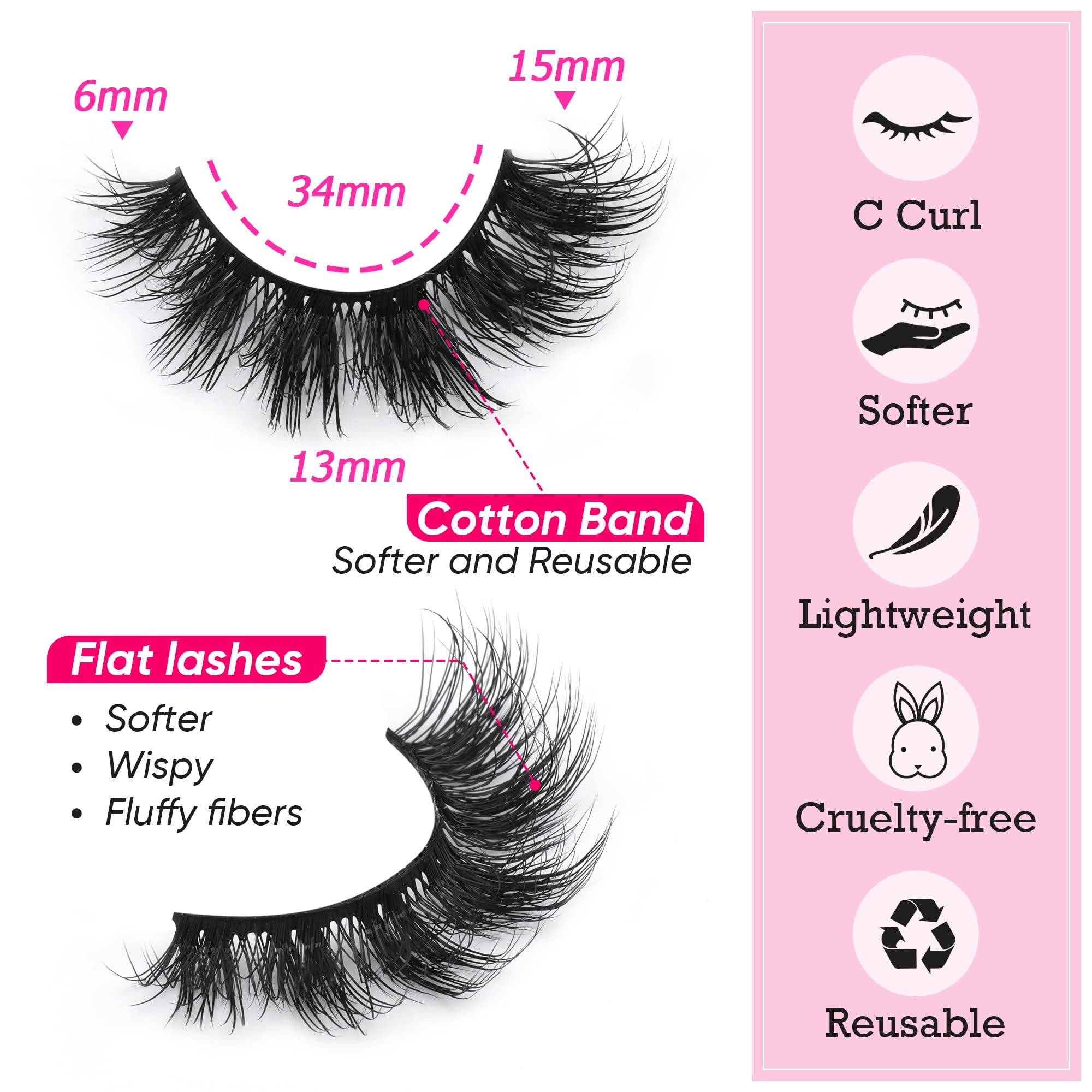 Focipeysa cils mink vegan – option éthique.