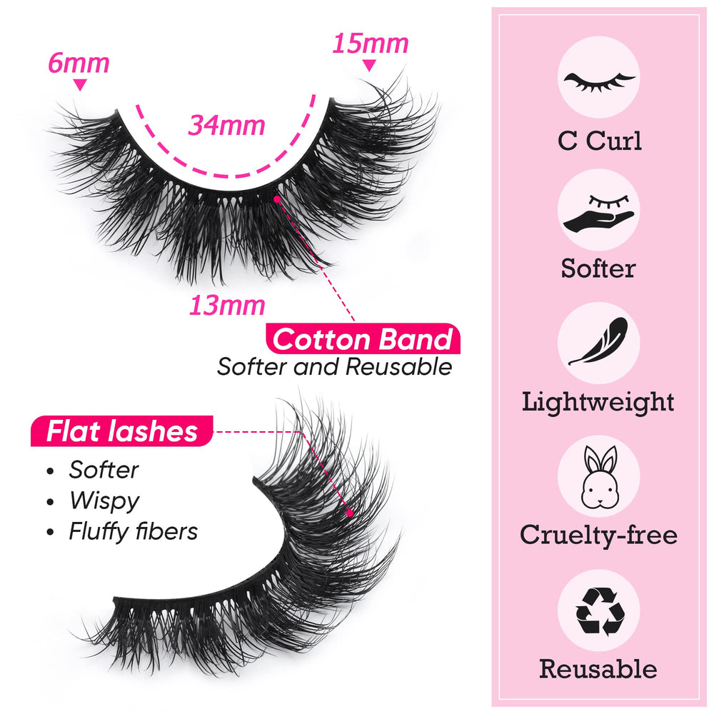 Focipeysa cils mink vegan – option éthique.