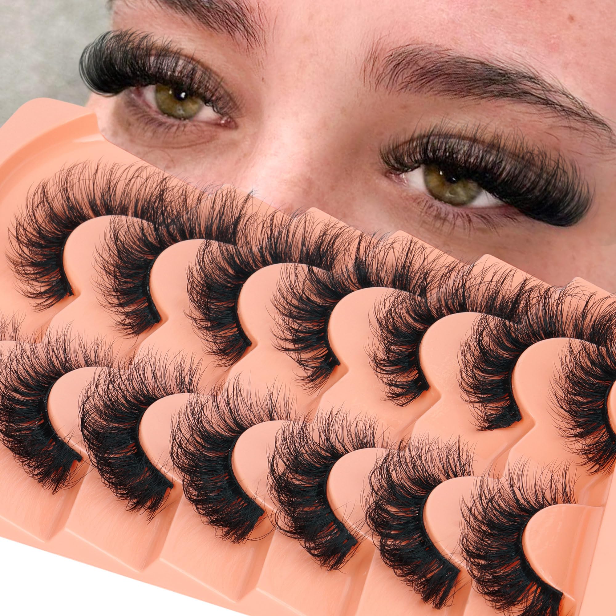 Port facile des cils Mink Wispy Focipeysa, étape par étape.