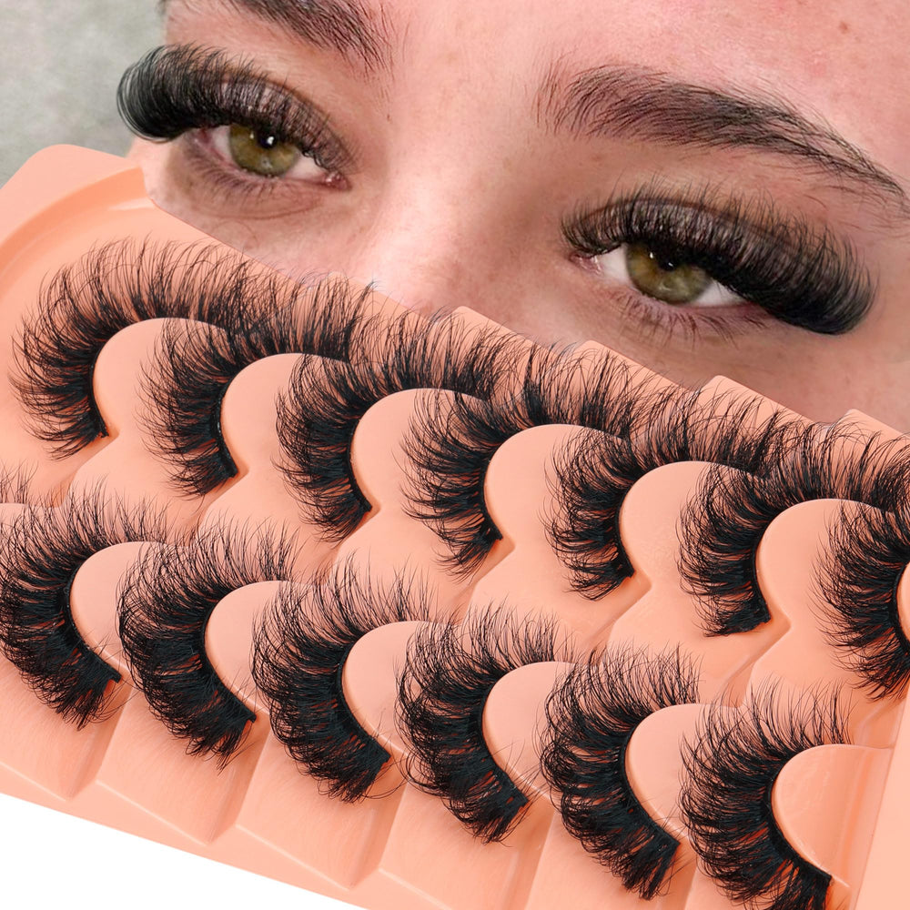 Port facile des cils Mink Wispy Focipeysa, étape par étape.