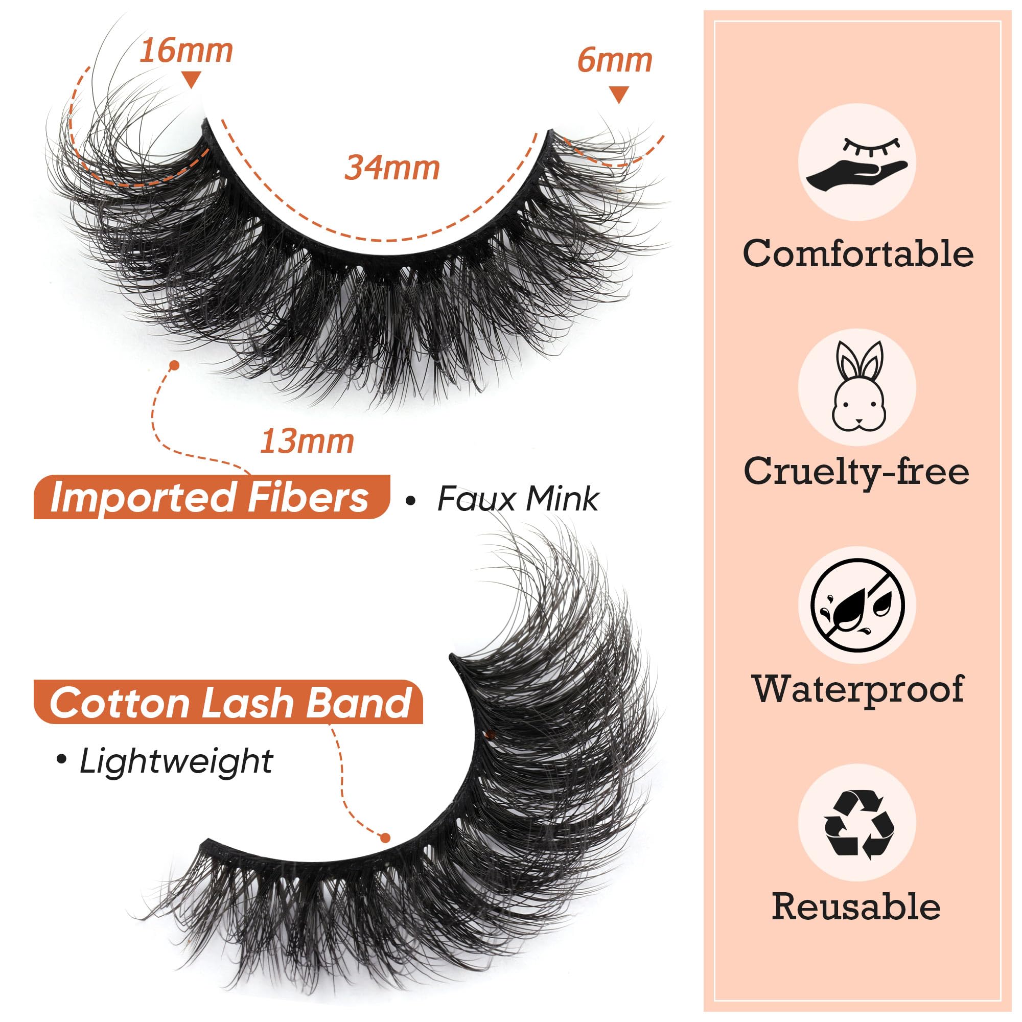 Cils Focipeysa, styles polyvalents wispy pour un look quotidien.