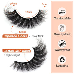 Cils Focipeysa, styles polyvalents wispy pour un look quotidien.
