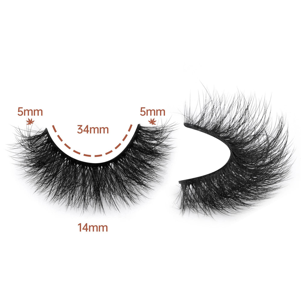 Cils Focipeysa volume complet 14mm, effet plume et lumière sur les yeux.