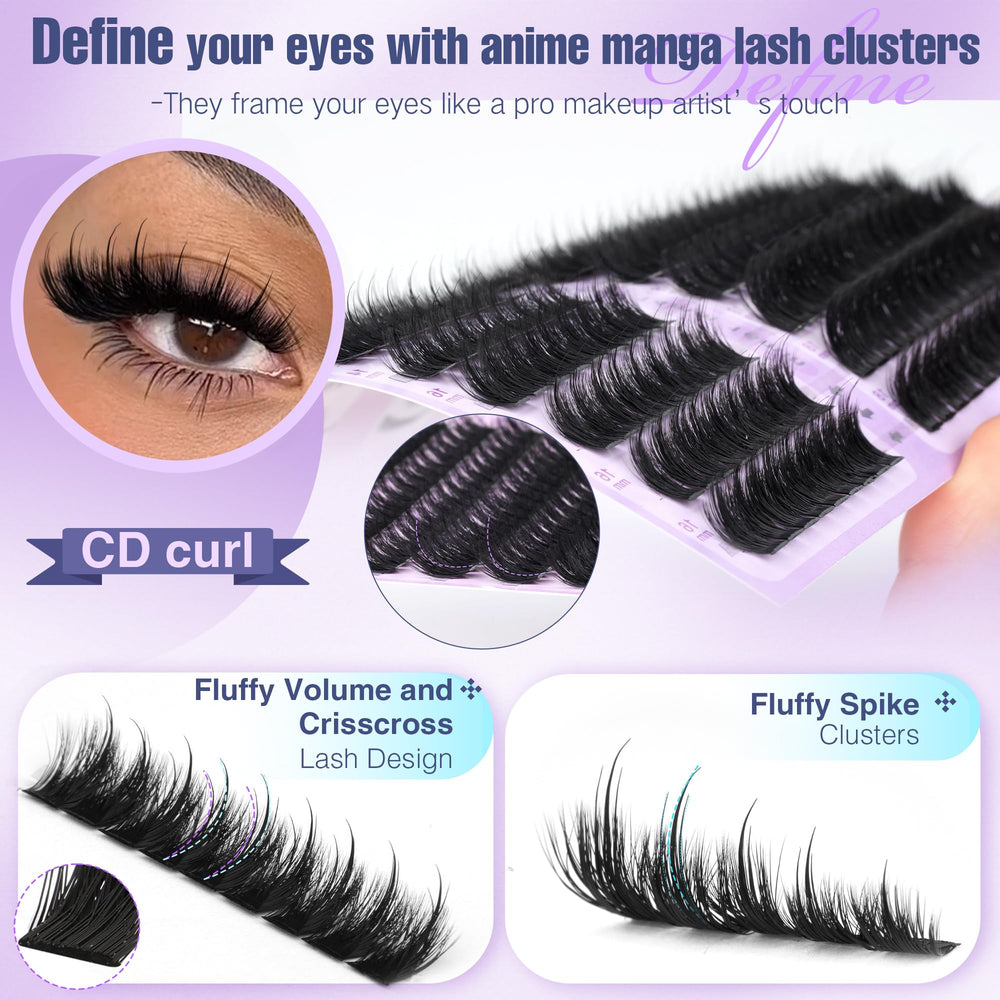 Focipeysa clusters cils longueur 10-18 mm pour un allongement subtil.