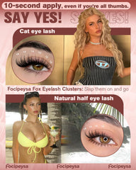 Focipeysa clusters-cils-wispy-10-16mm : cils définis rapidement pour un look subtil.