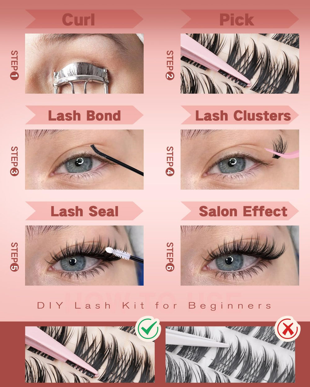 Focipeysa wispy-sans-colle : solution légère sans adhésif pour cils.