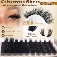 Clusters cils 10-18mm Focipeysa pour variations de look à la maison