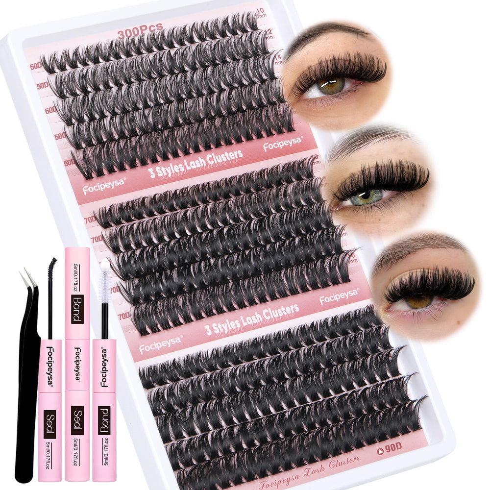 Kit Focipeysa extensions cils de 300 pièces prêt à l’emploi