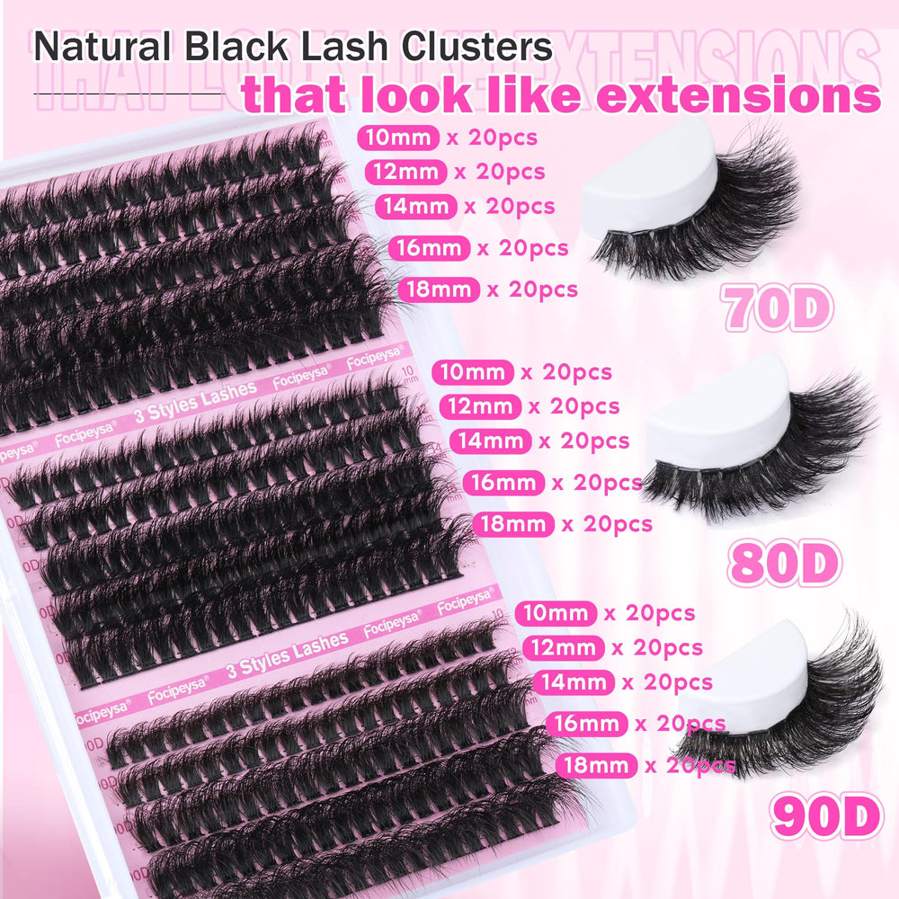 Utilisation facile des extensions cils Focipeysa, résultat naturel.