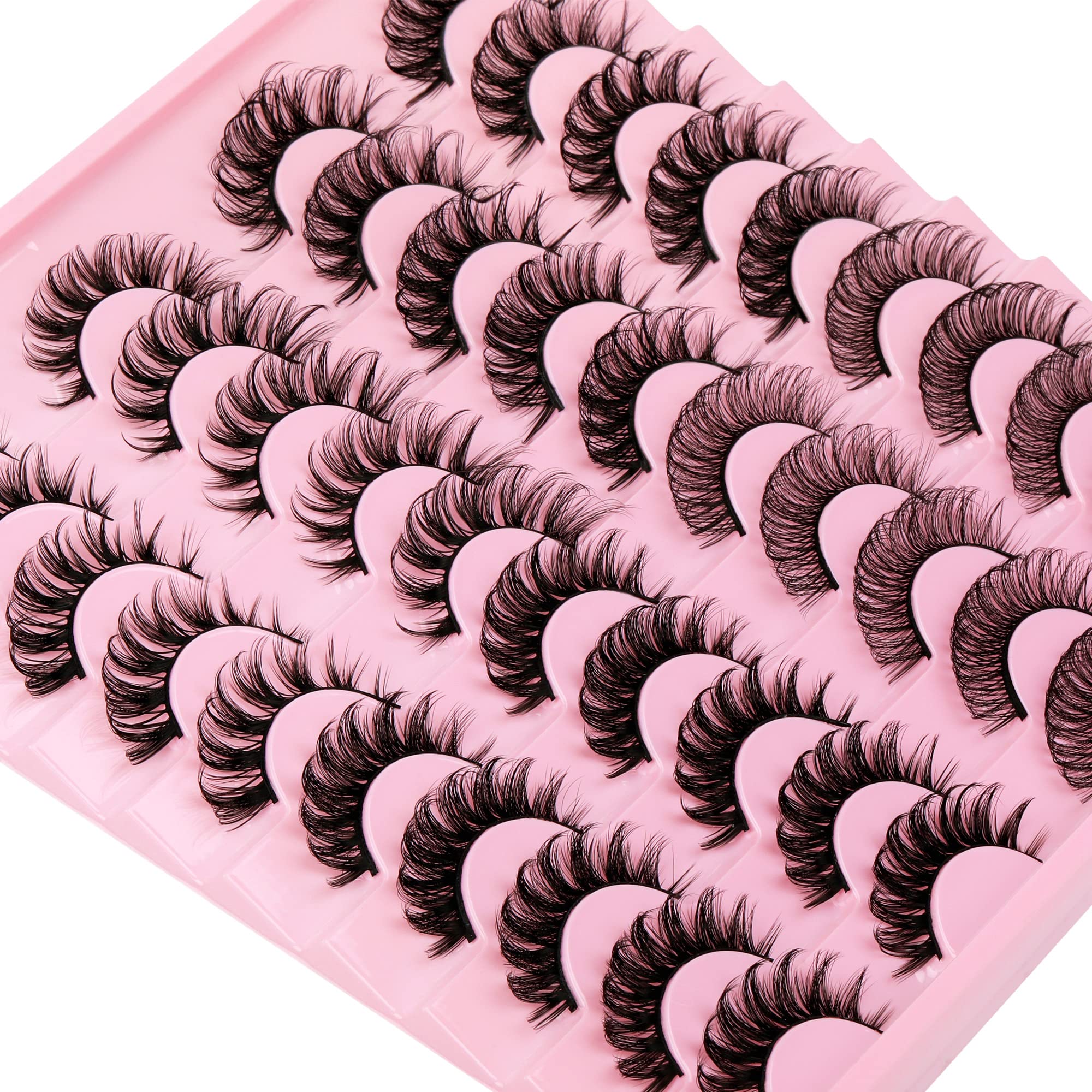 Focipeysa false lashes natural look 14-17mm for everyday elegance
