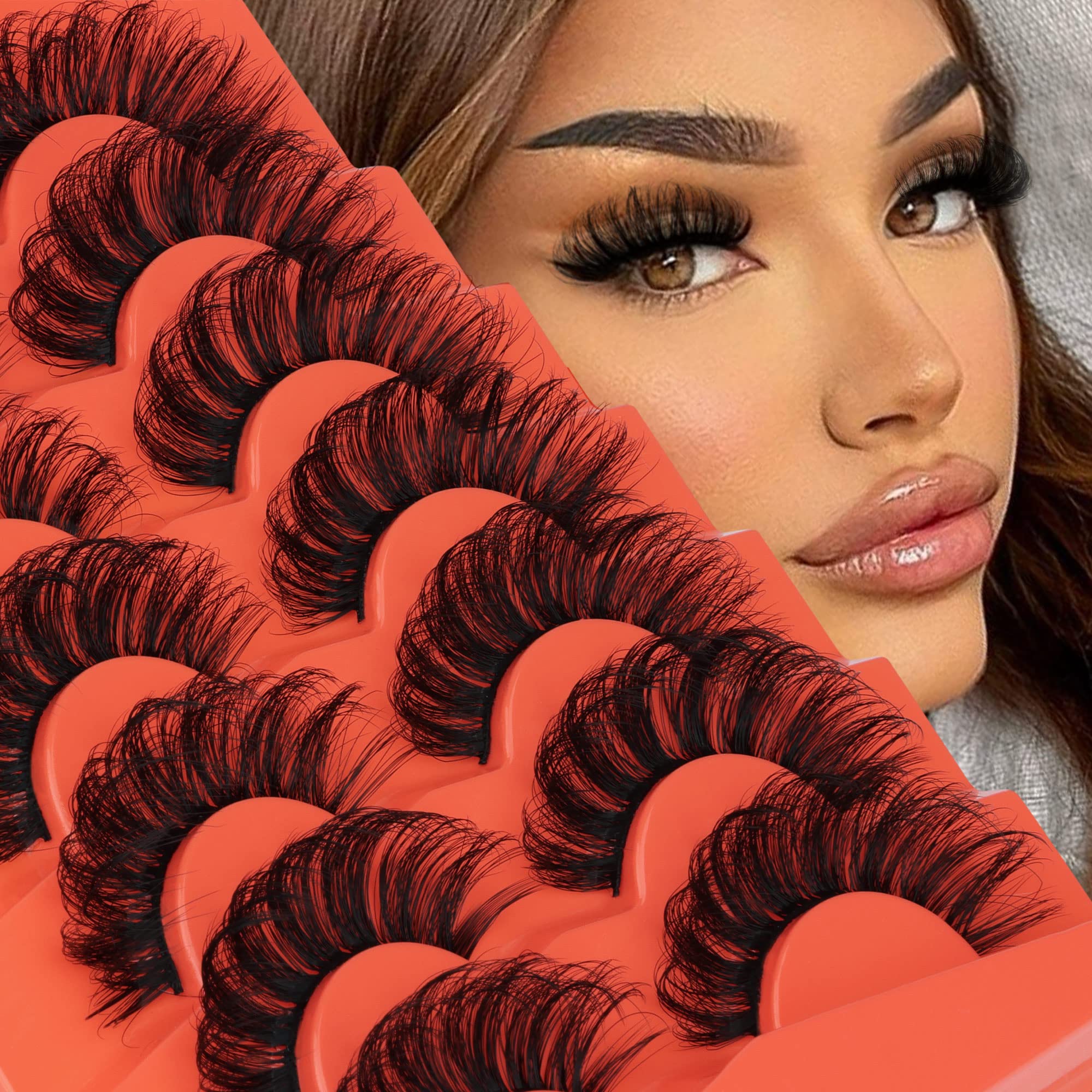 Focipeysa faux cils duveteux 17 mm pour un regard volumineux et naturel.