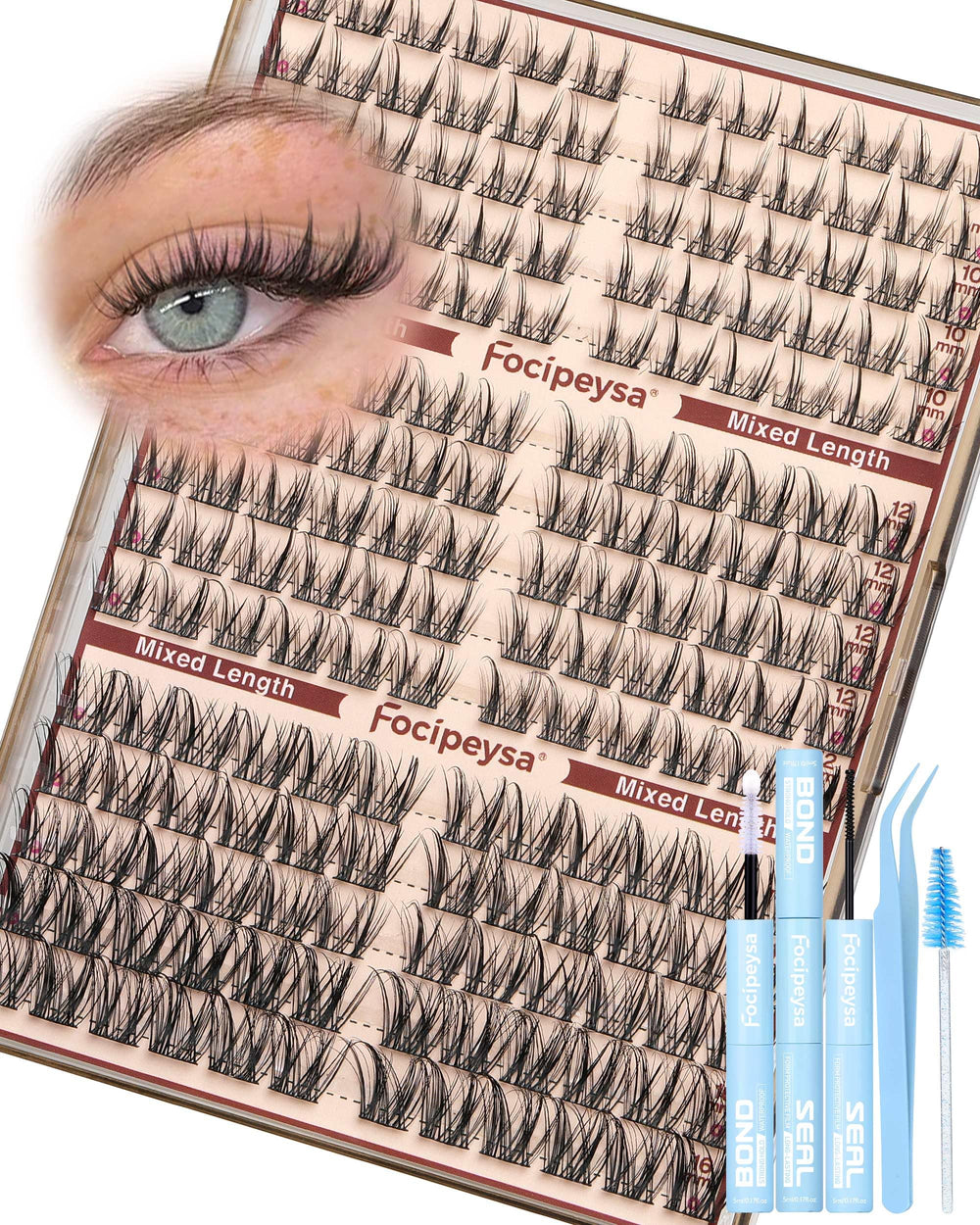 Kit extension cils Focipeysa Fairy pour un look naturel et durable.