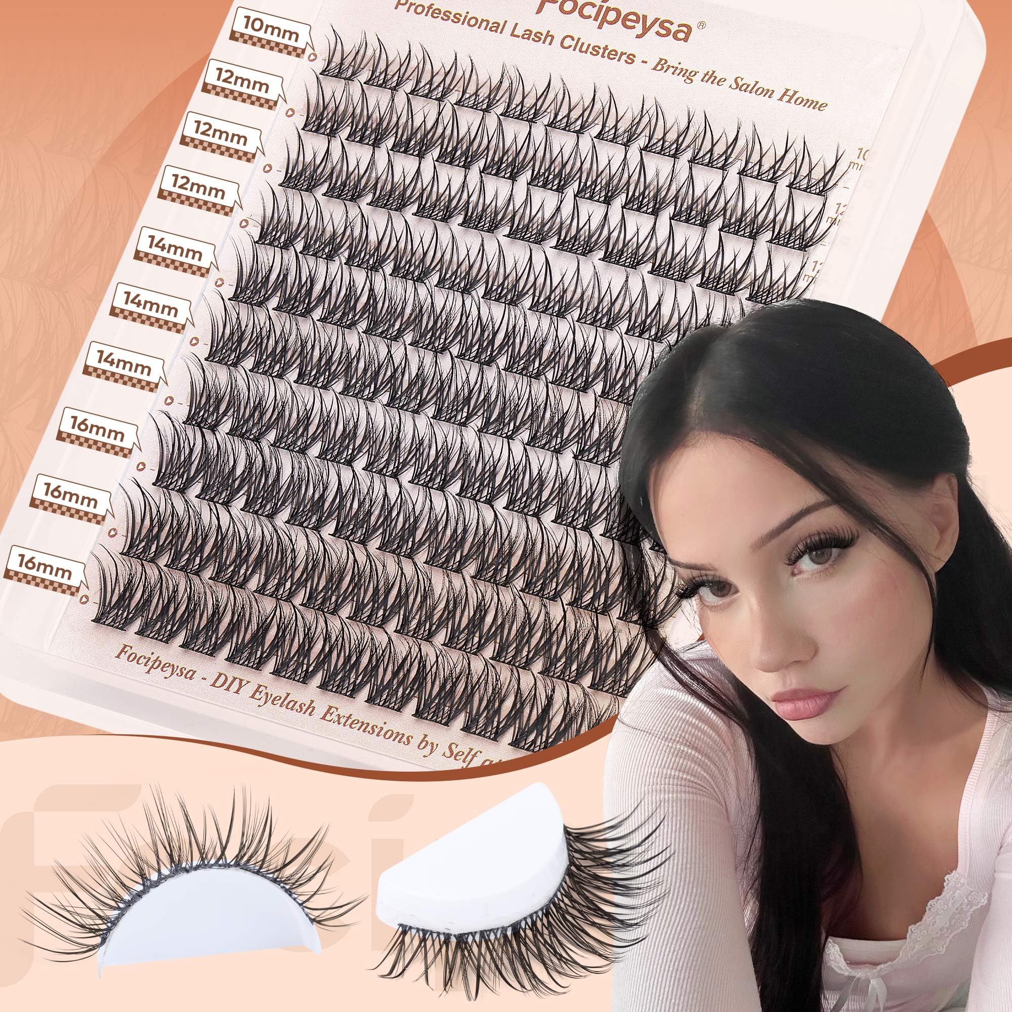 Focipeysa bonds et seal inclus, fixations durables pour les cils.