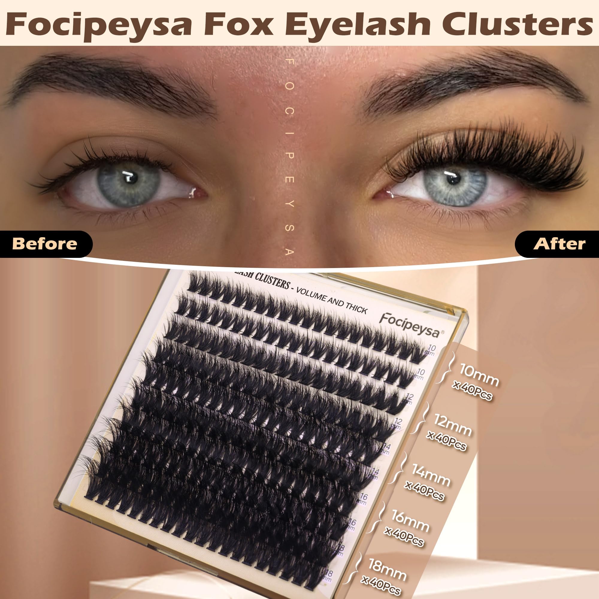 Liant cils et démaquillant Focipeysa facilitant le retrait des extensions