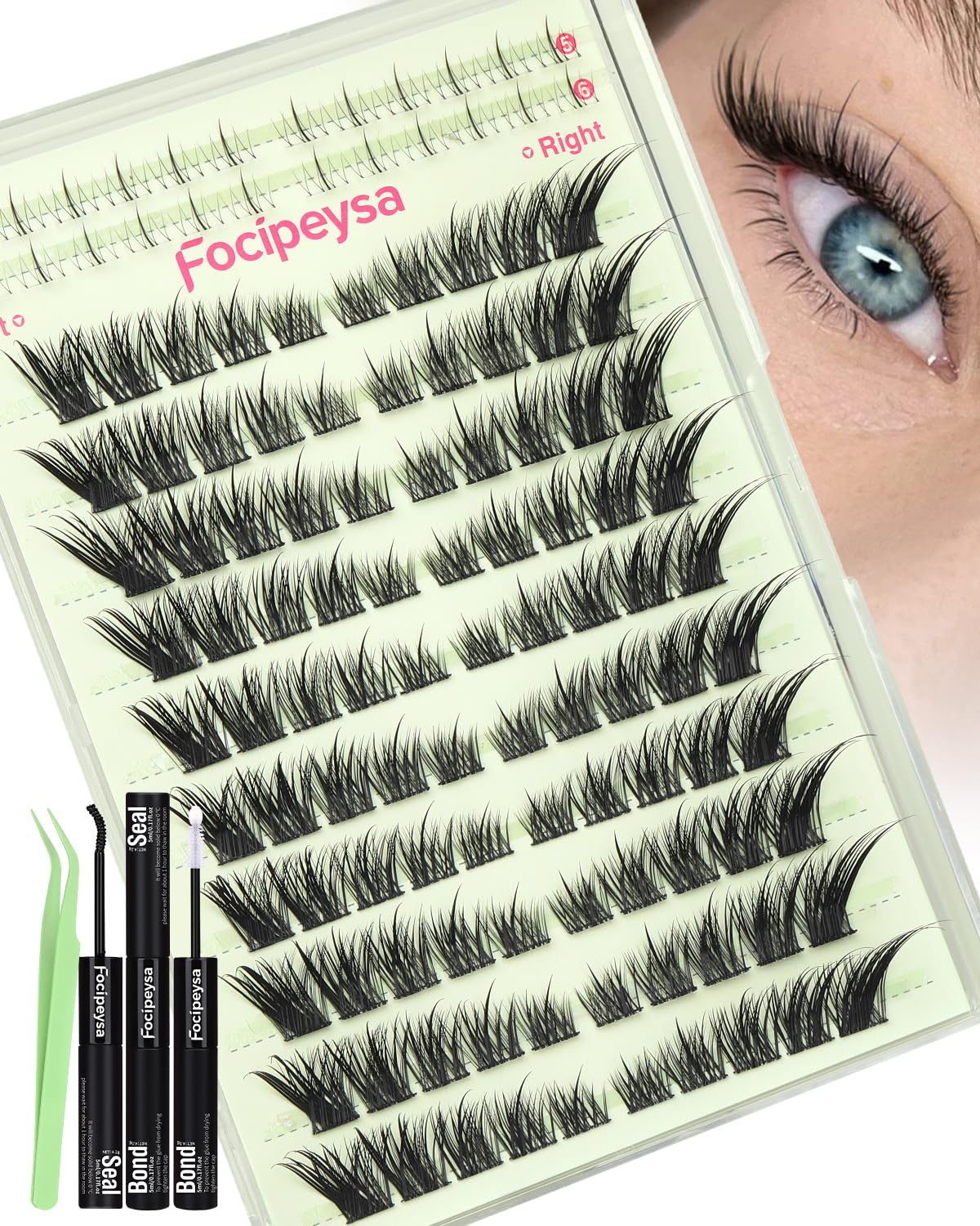 Focipeysa Clusters Regard Renard: application rapide pour un look naturel.