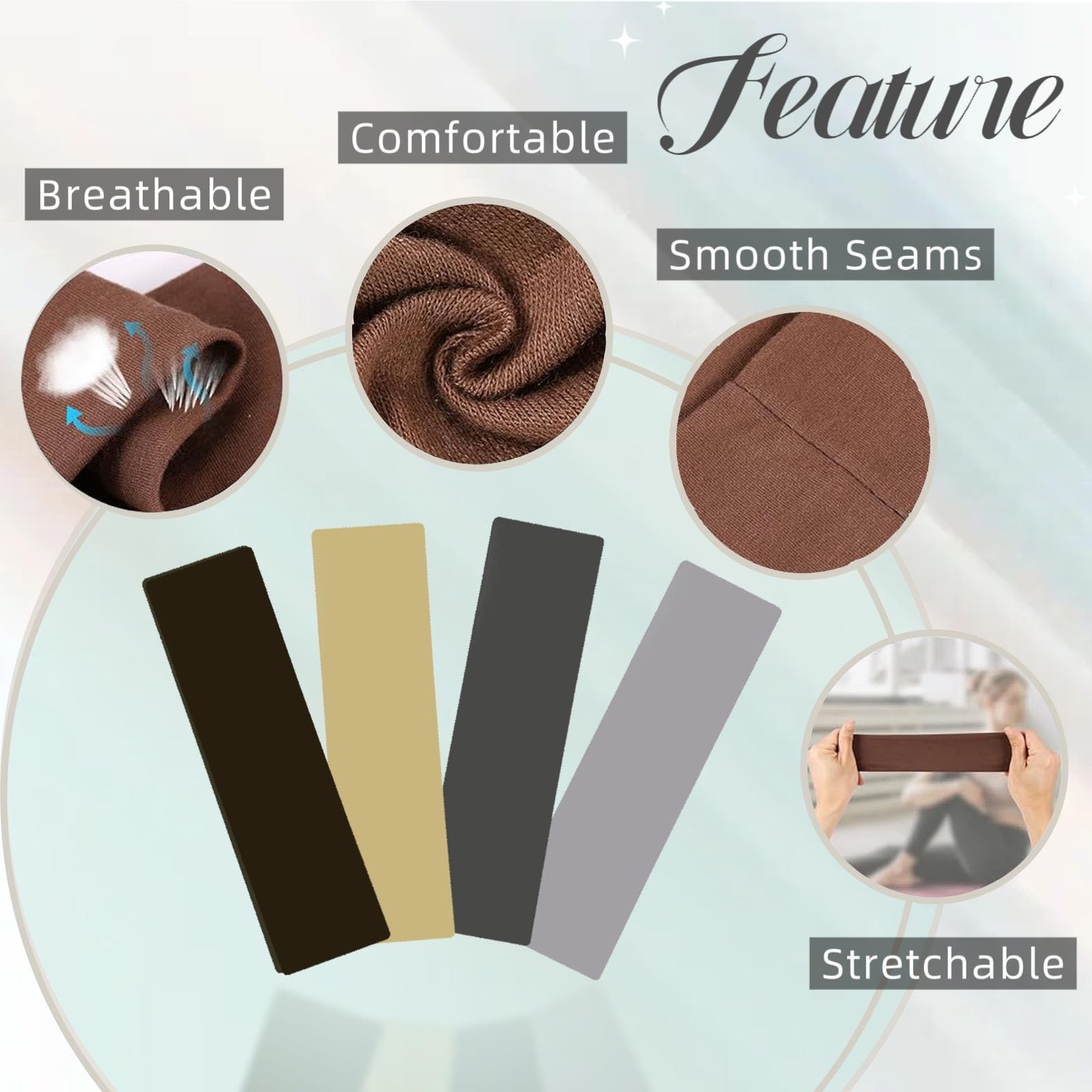 Bandeaux FODALUN élastiques – s'adaptent confortablement à toutes les têtes.