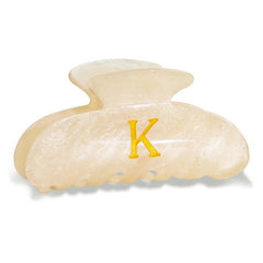 Fohufo clip cheveux monogramme K doré pour look personnalisé
