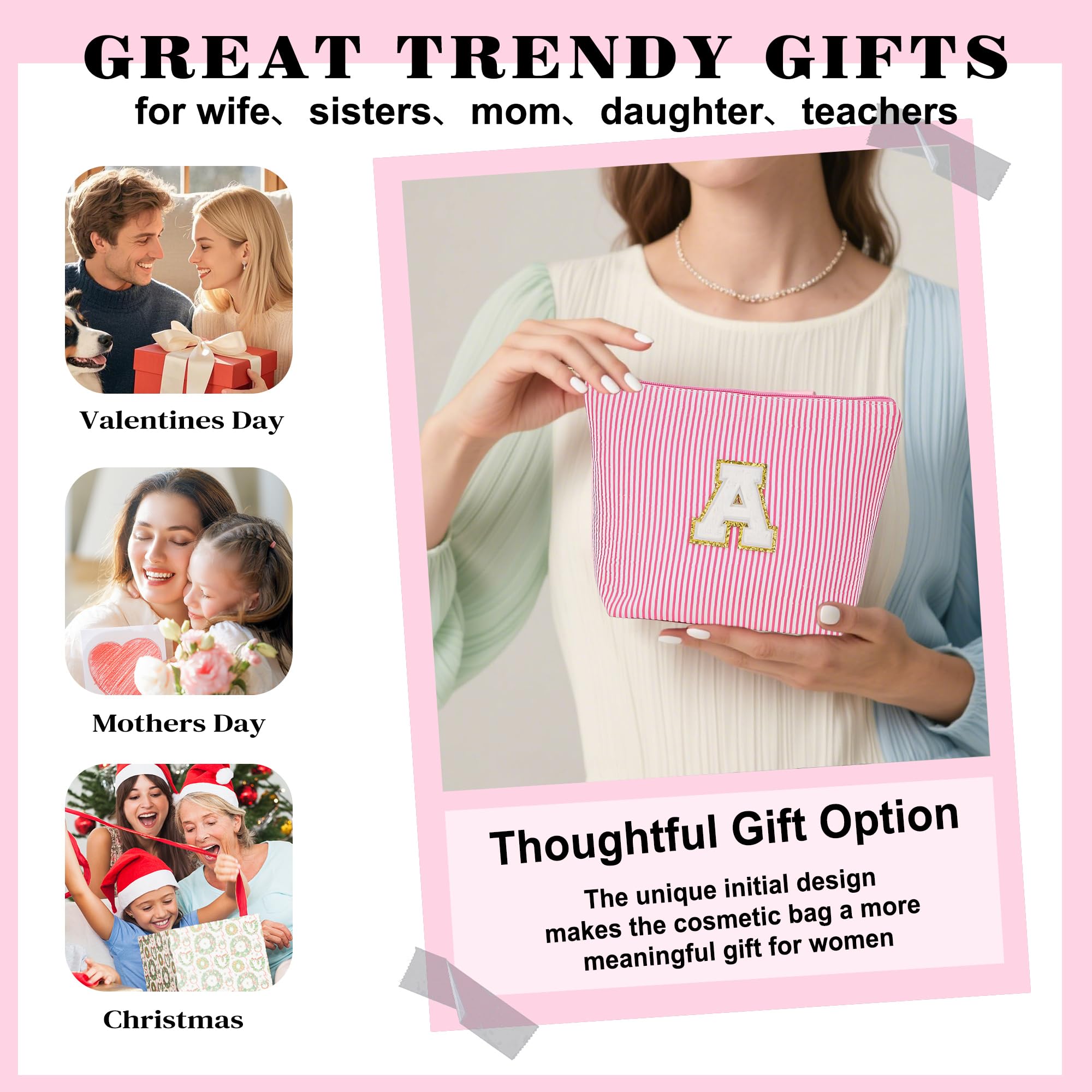 Initiales personnalisables sur la trousse Fohufo – cadeau élégant