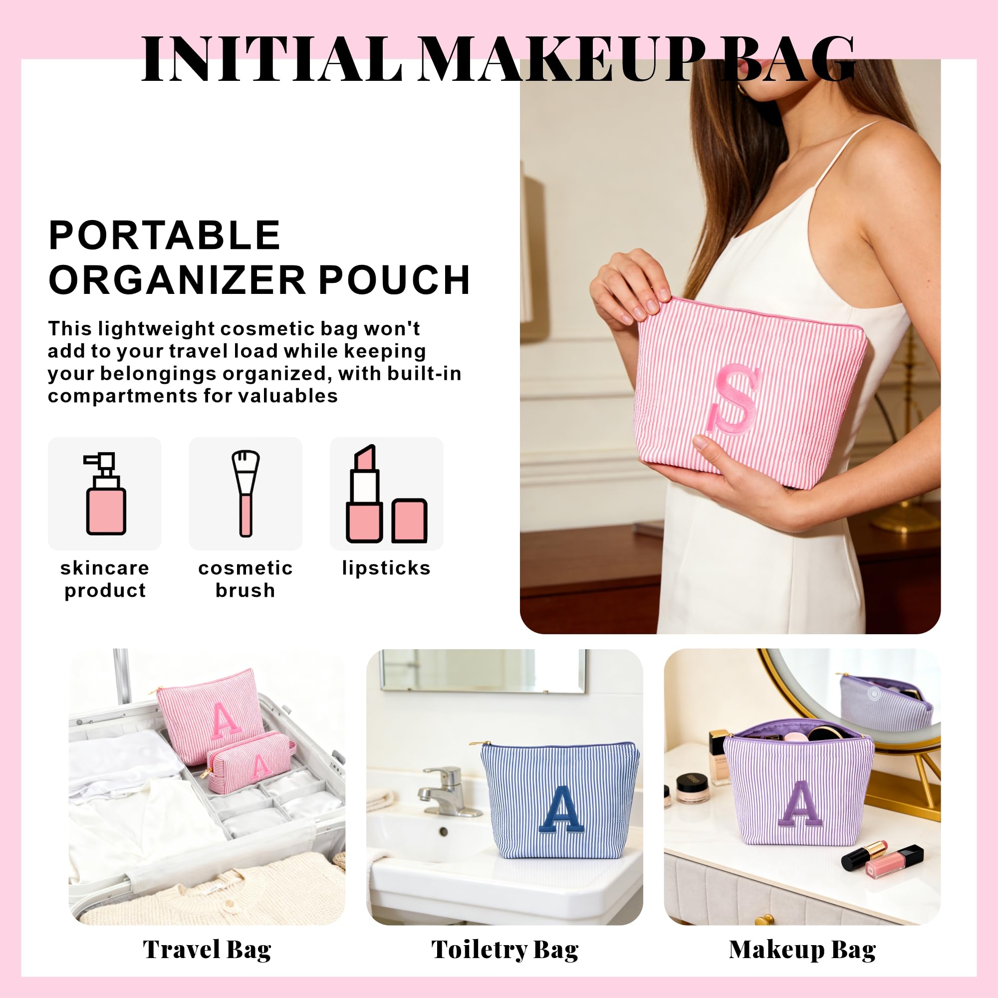 Initiales brodées sur Fohufo, détail personnalisé élégant.