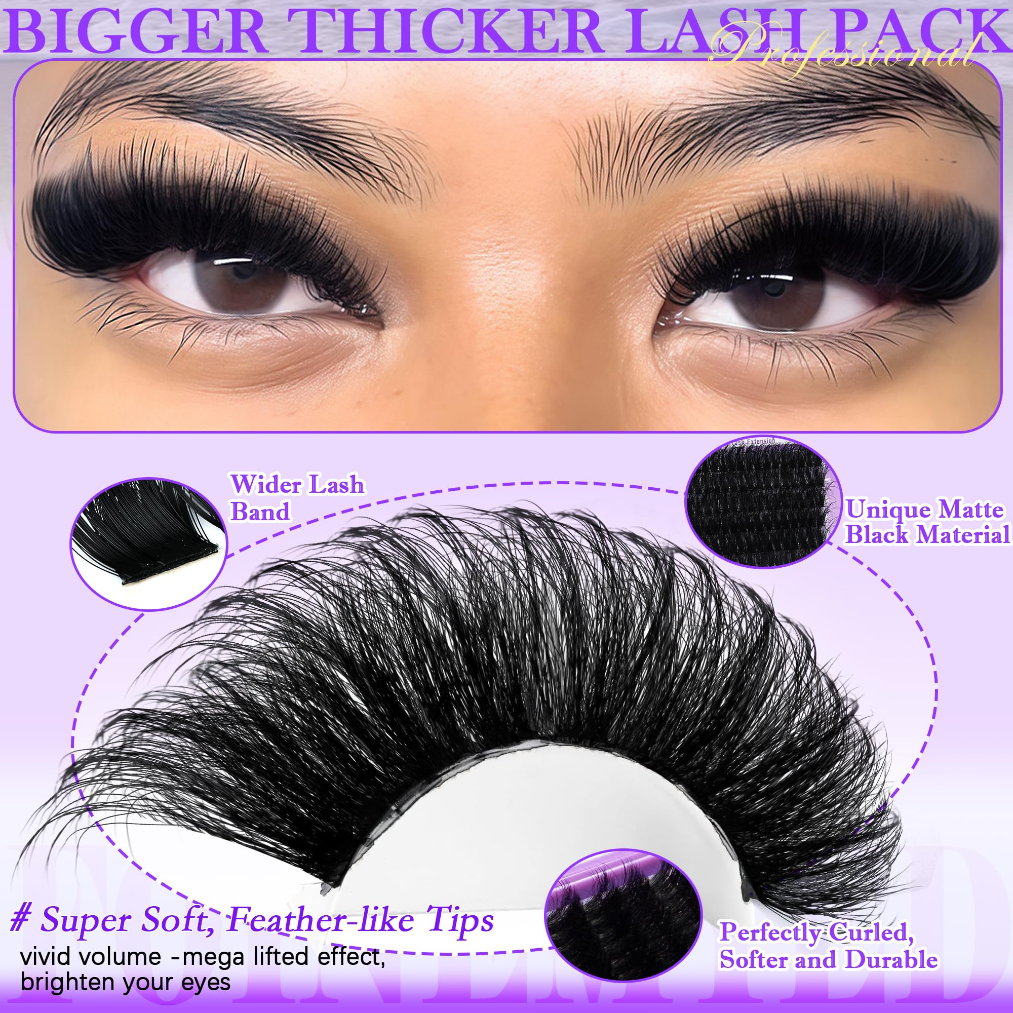 FOINEMYED cils 18mm pour regard profond et dramatique