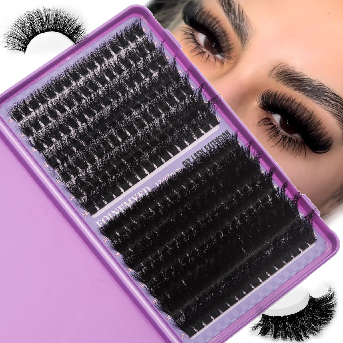 FOINEMYED groupes-cils 12mm: volume équilibré pour un regard quotidien