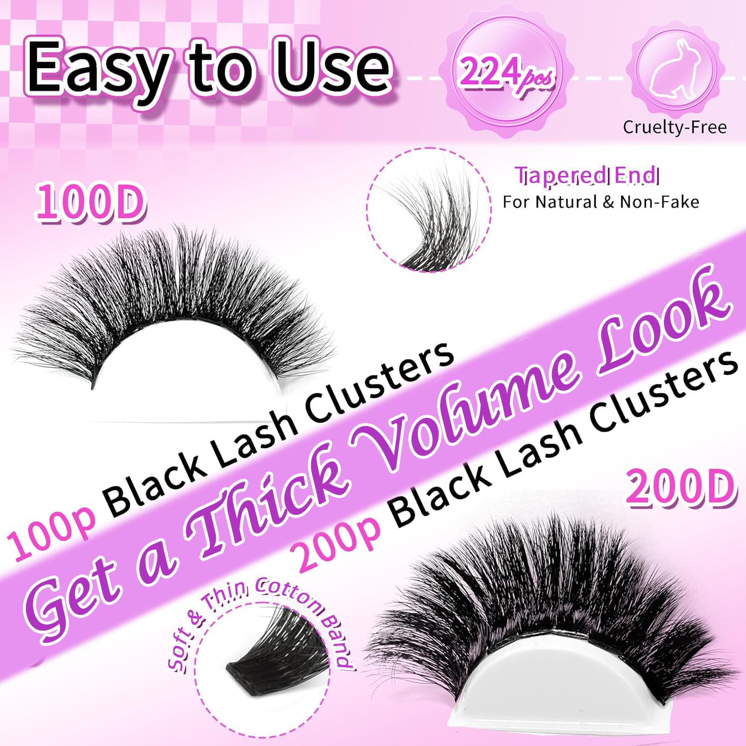 FOINEMYED groupes-cils 22mm: densité maximale pour un effet wow