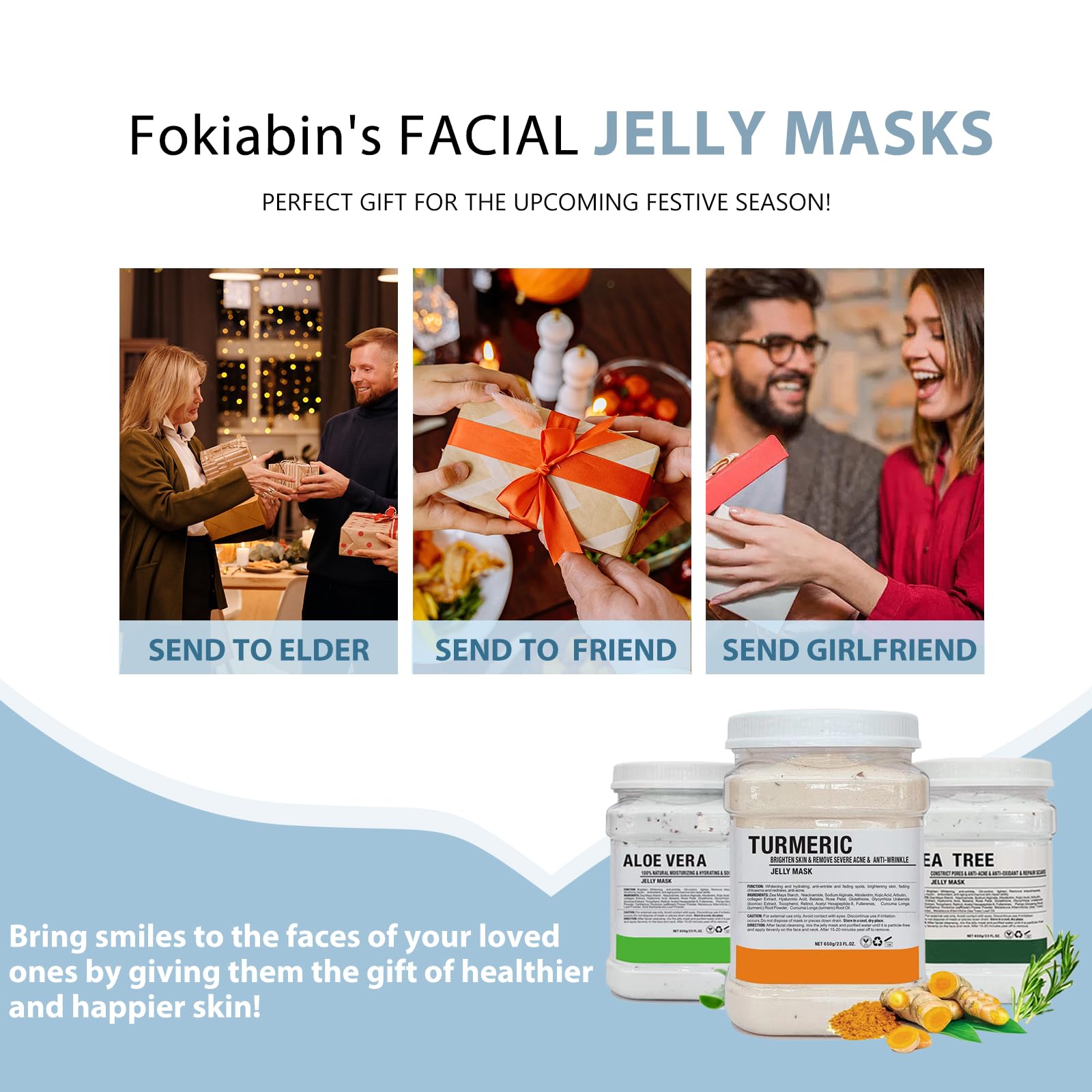 Masque Jelly Fokiabin couvrant tout le visage sans coulures