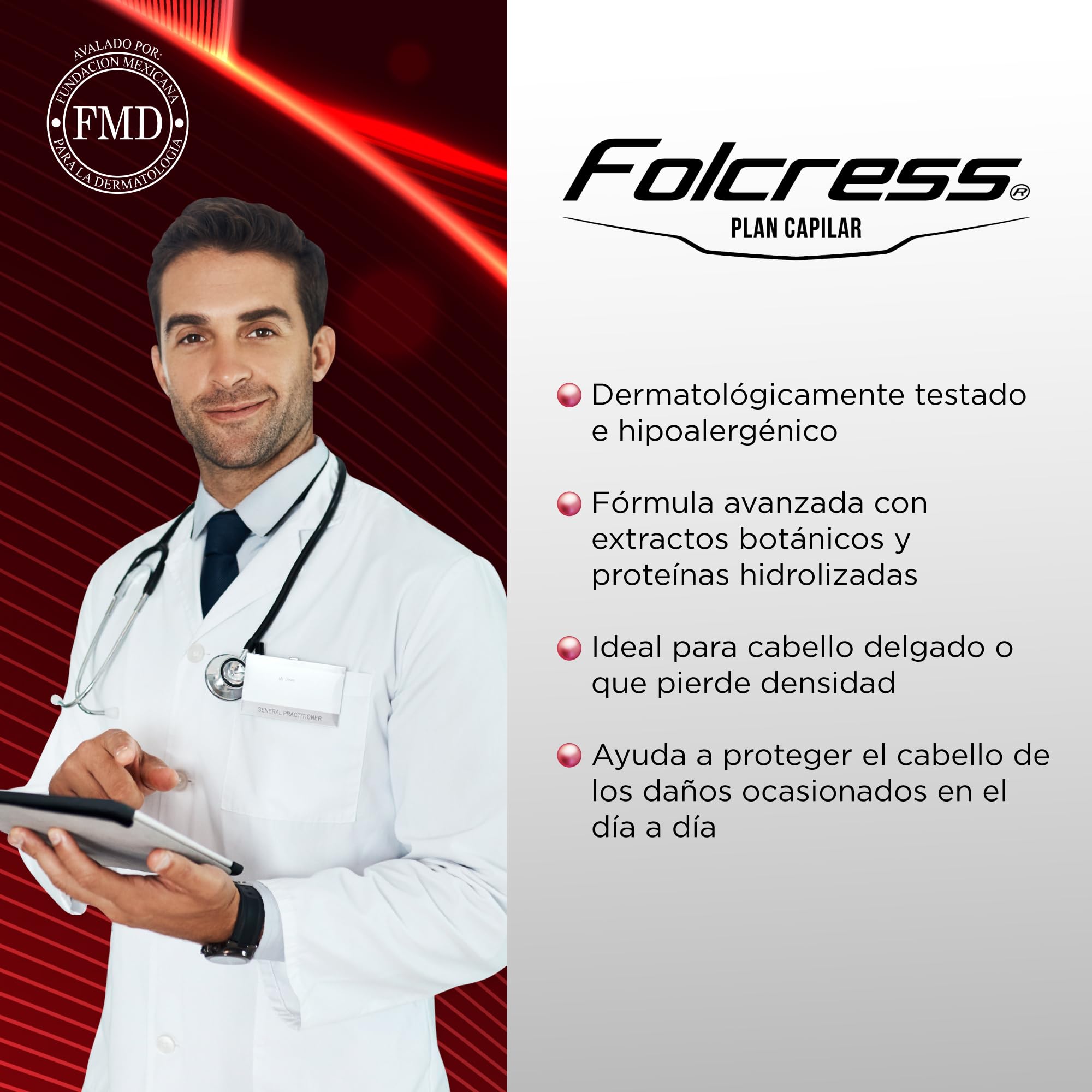 Folcress Shampoo in a bathroom scene for daily care.