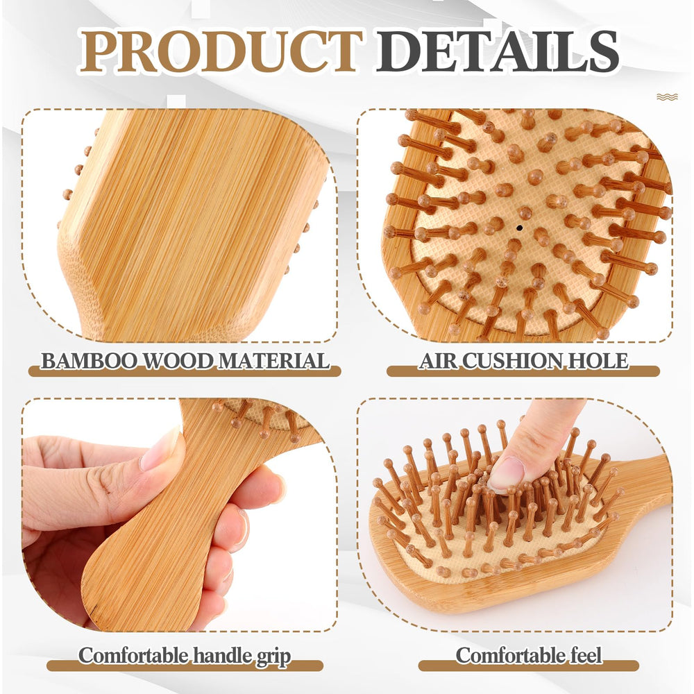 FoldTier brosse mini avec coussin d'air doux, glisse douce pour démêler sans casse.