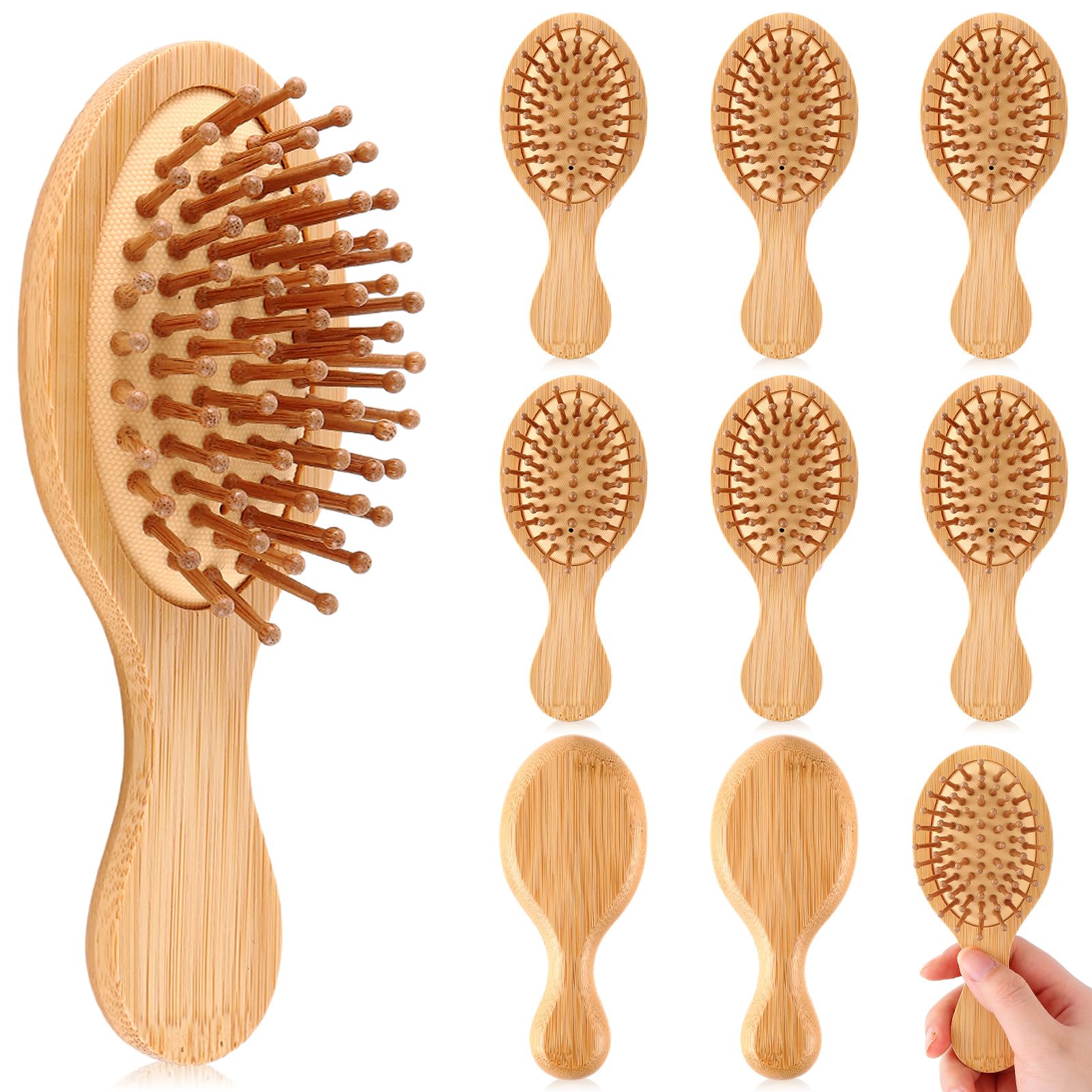Brosse FoldTier mini oval ensemble pratique pour le voyage et le rangement.