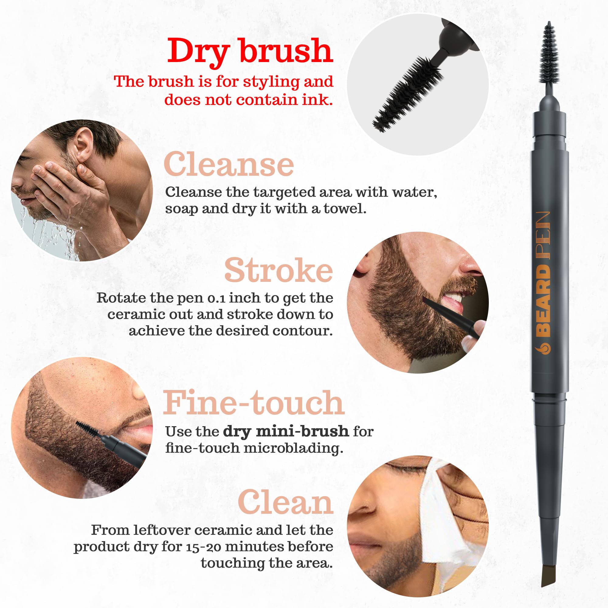 Aspect mat et discret après application du Stylo Follicle Booster