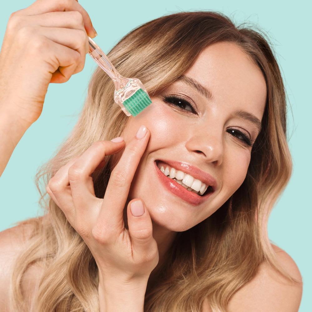 Follicly Derma Roller: poignée anti-glisse pour une utilisation confortable.