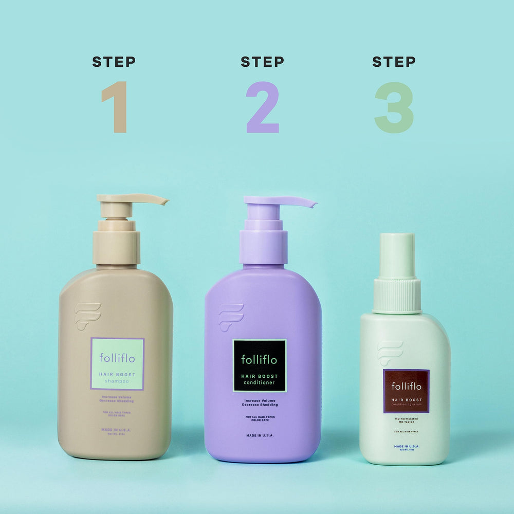 Cheveux paraissent plus densifiés et faciles à démêler grâce à Folliflo.