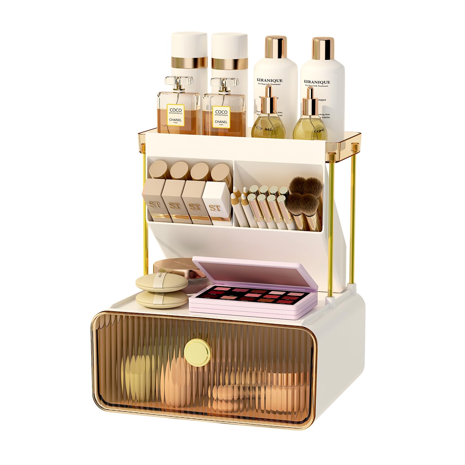 FOLLOWIN plateau supérieur : rangement pratique pour accessoires et parfums.
