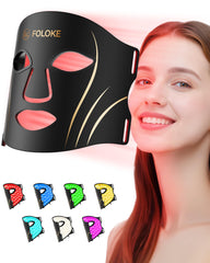 FOLOKE masque LED émet lumière rouge et NIR pour revitaliser la peau et favoriser l'éclat.