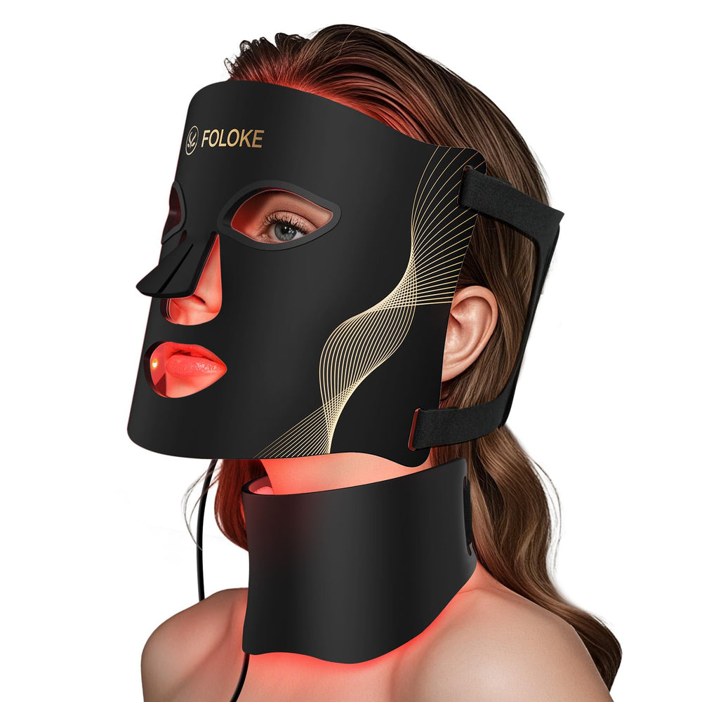 FOLOKE masque luminothérapie visage rouge et infrarouge pour revitaliser l'éclat de la peau