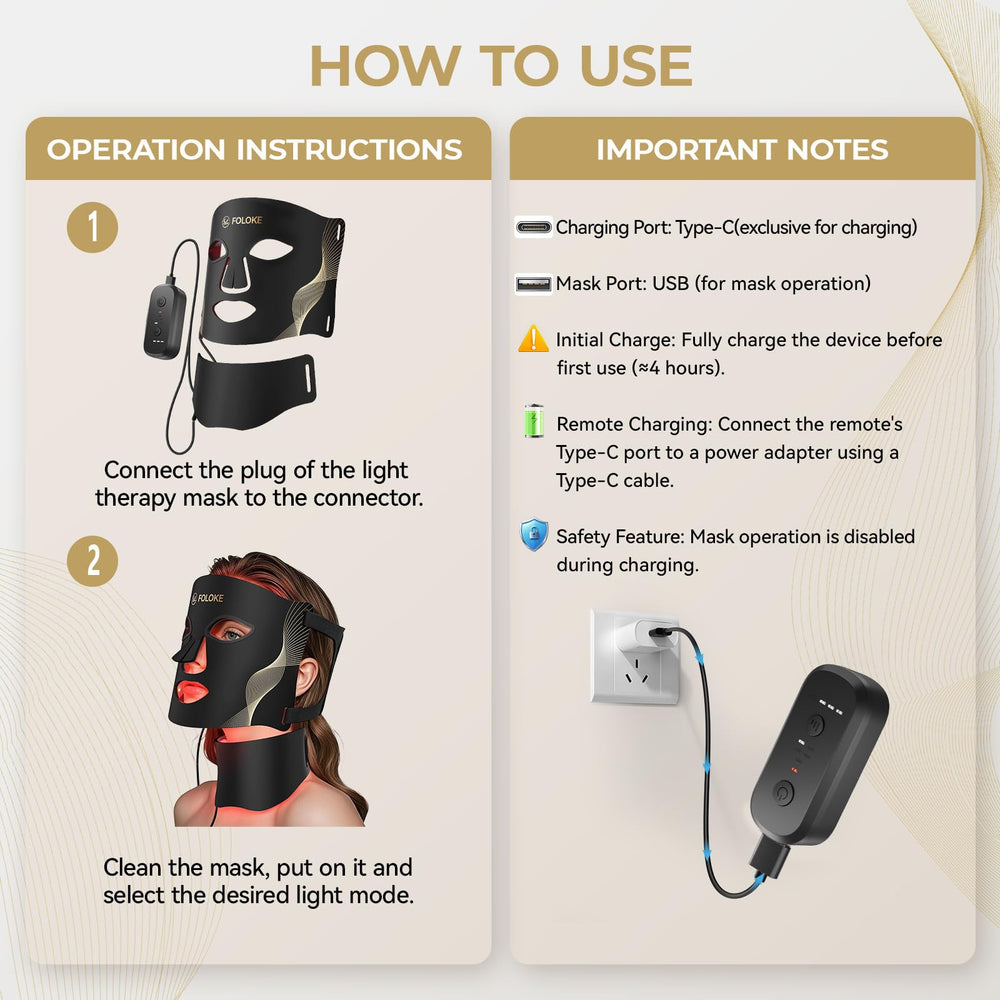 FOLOKE masque avec sangle Velcro assure le maintien pendant l'utilisation
