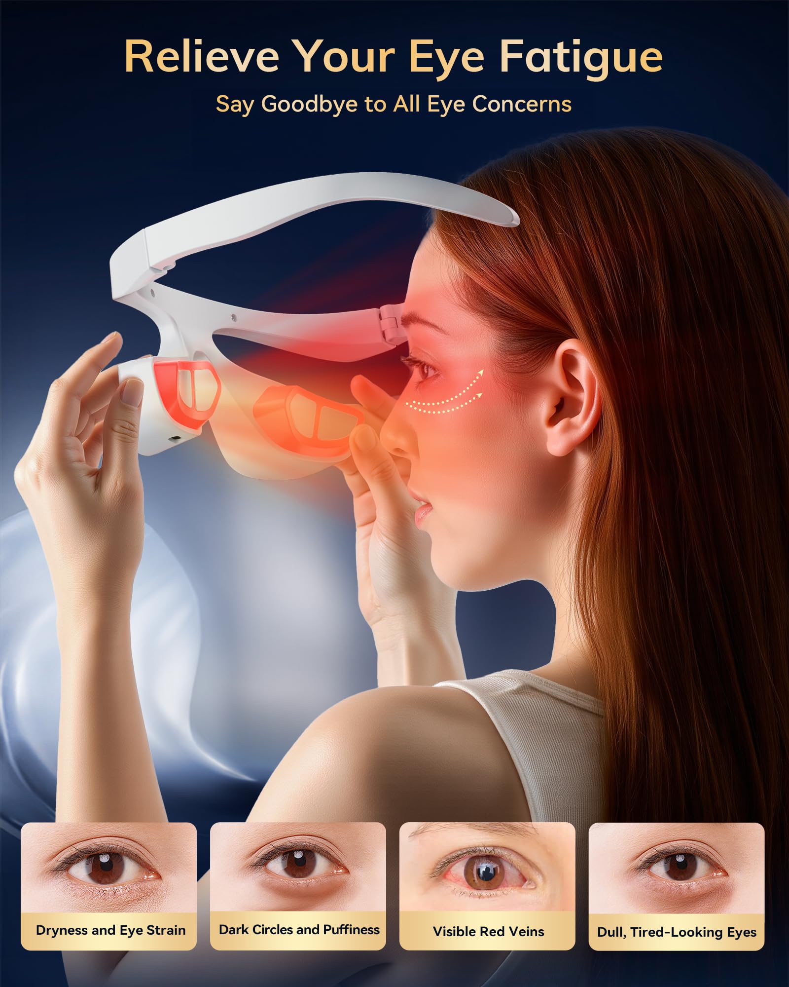 FOLOKE massage microcourant des yeux pour une stimulation légère du contour.