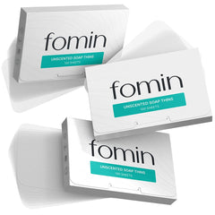 FOMIN – Feuilles savon antibactérien pour les mains, format portable pratique en voyage.