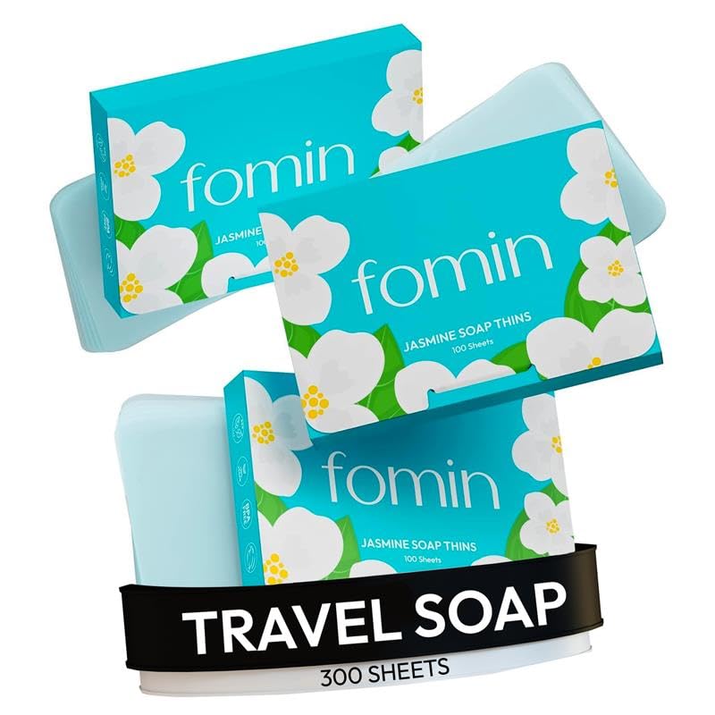 FOMIN-feuillets-savon-papier-mains, pratiques pour se laver les mains en voyage.